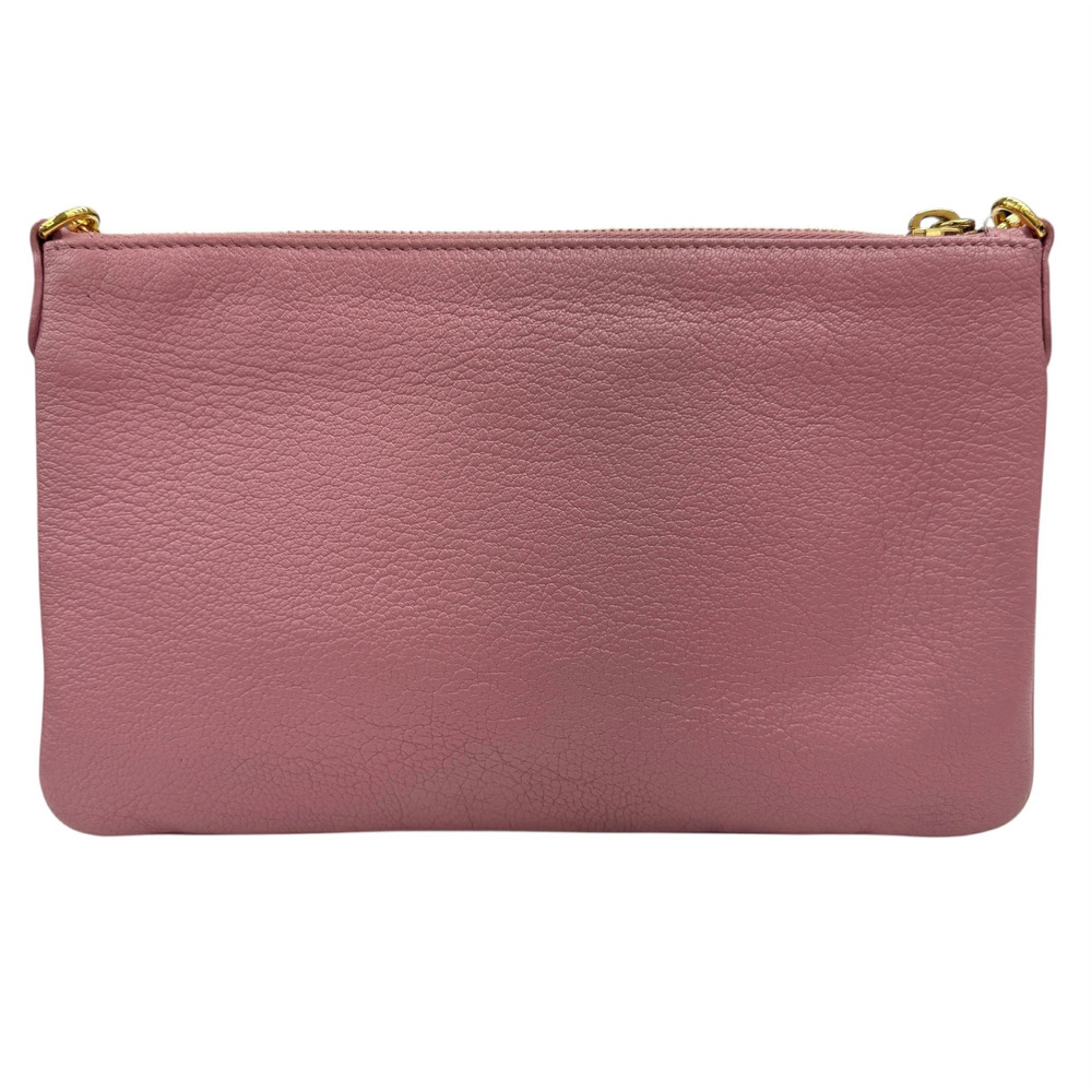 Miu Miu Madras Shoulder Bag Leather Pink